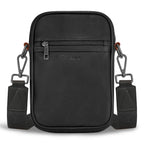 Onyx / Leather Vertical Cross-Body Bag