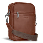 Onyx / Leather Vertical Cross-Body Bag