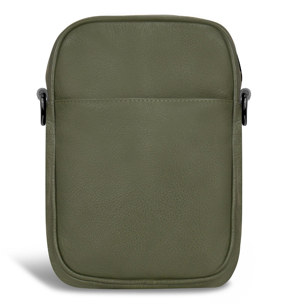 Onyx / Leather Vertical Cross-Body Bag