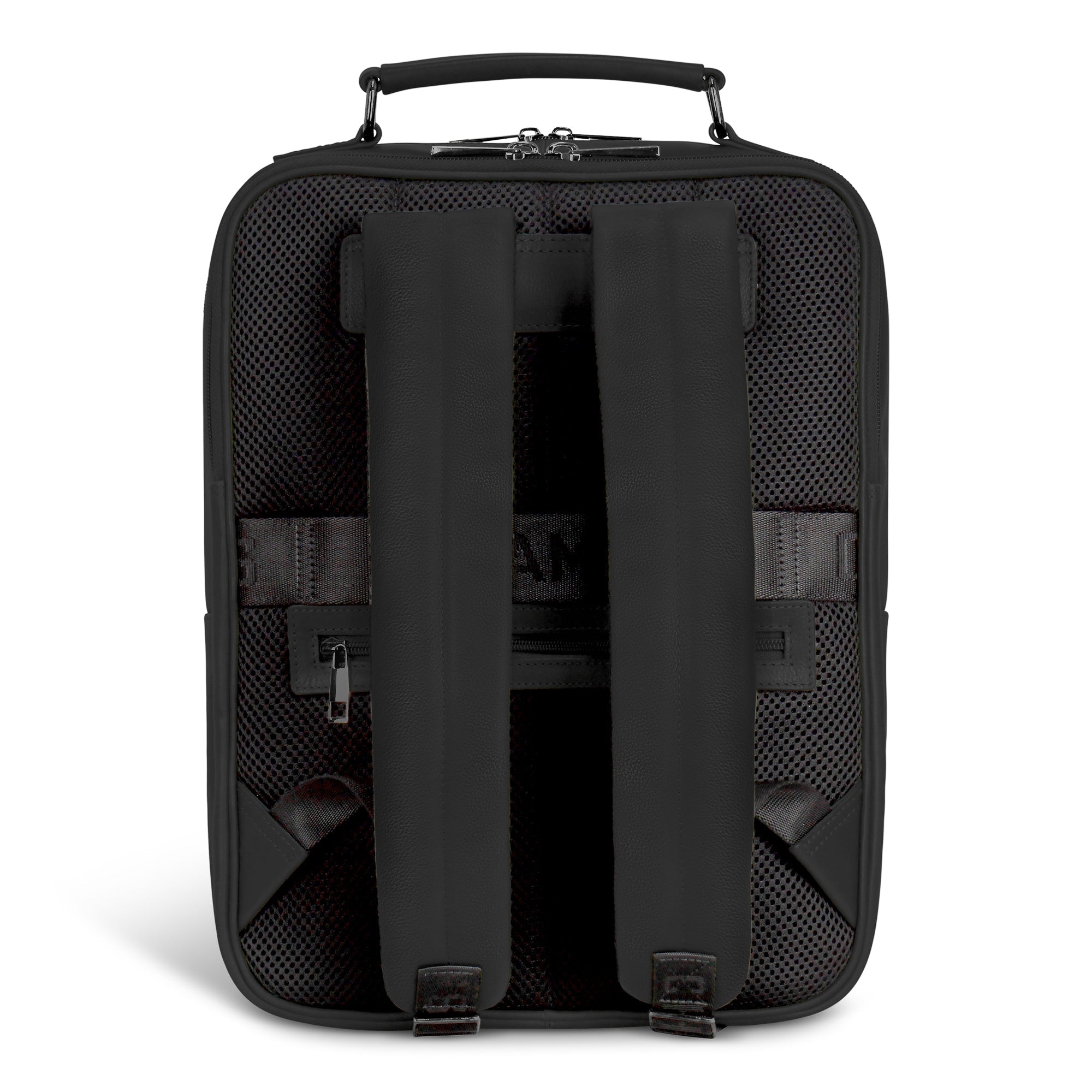 Onyx / Leather Compact Backpack