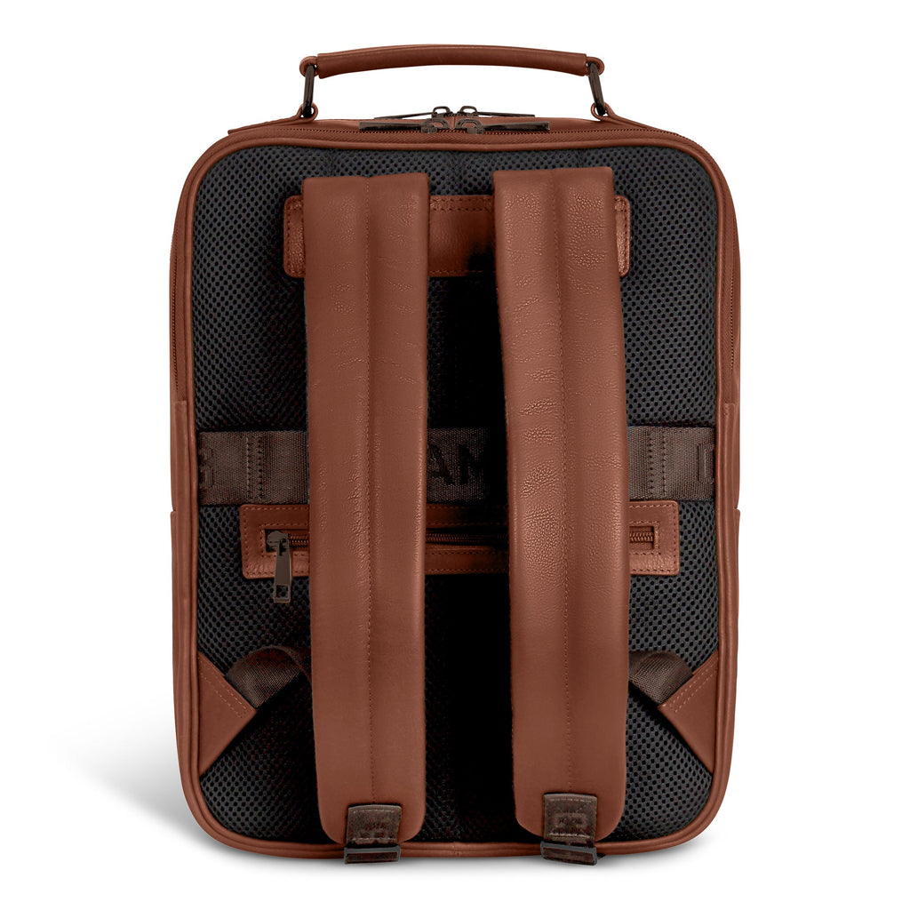 Onyx / Leather Compact Backpack
