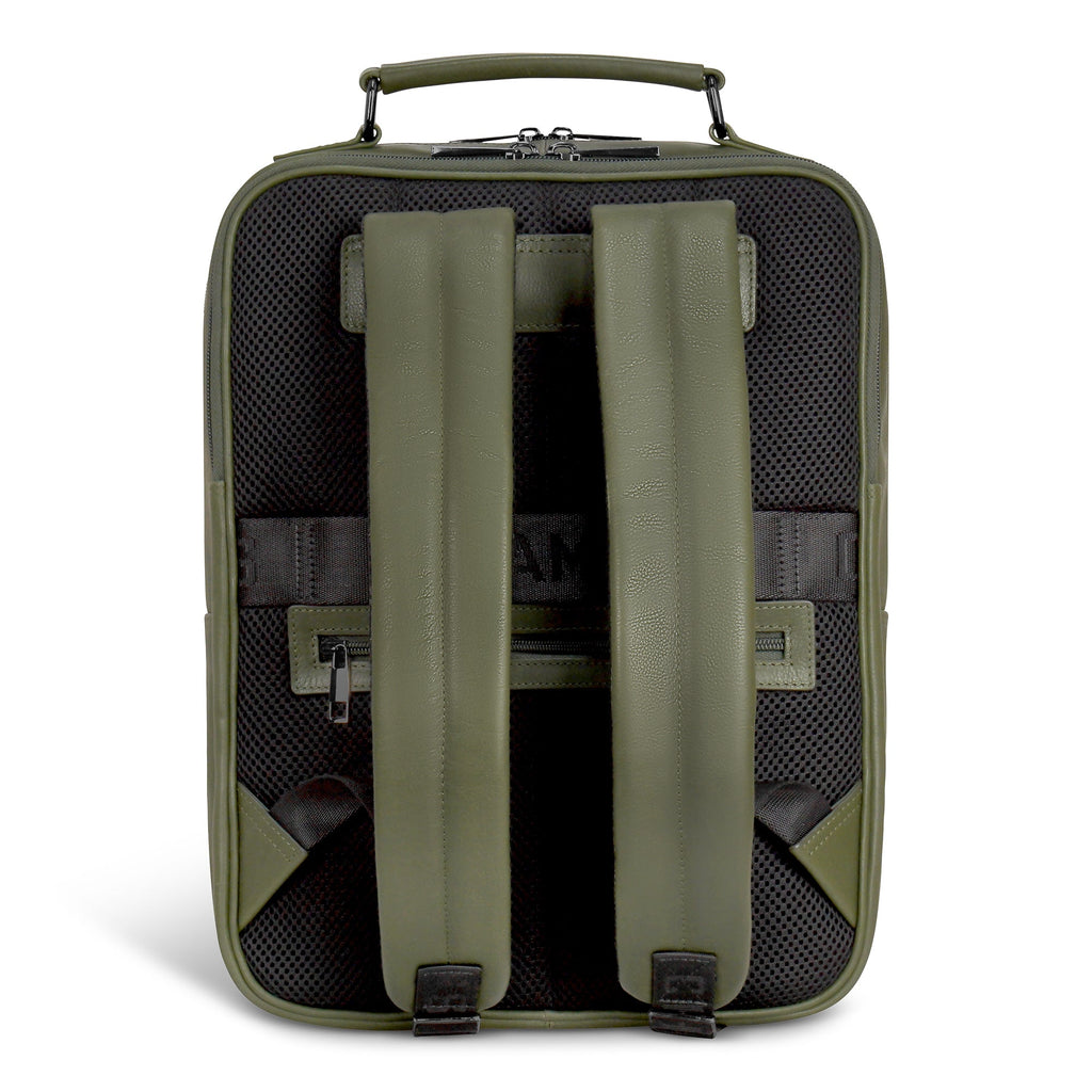 Onyx / Leather Compact Backpack