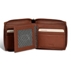 Onyx / Leather Zip Around Wallet