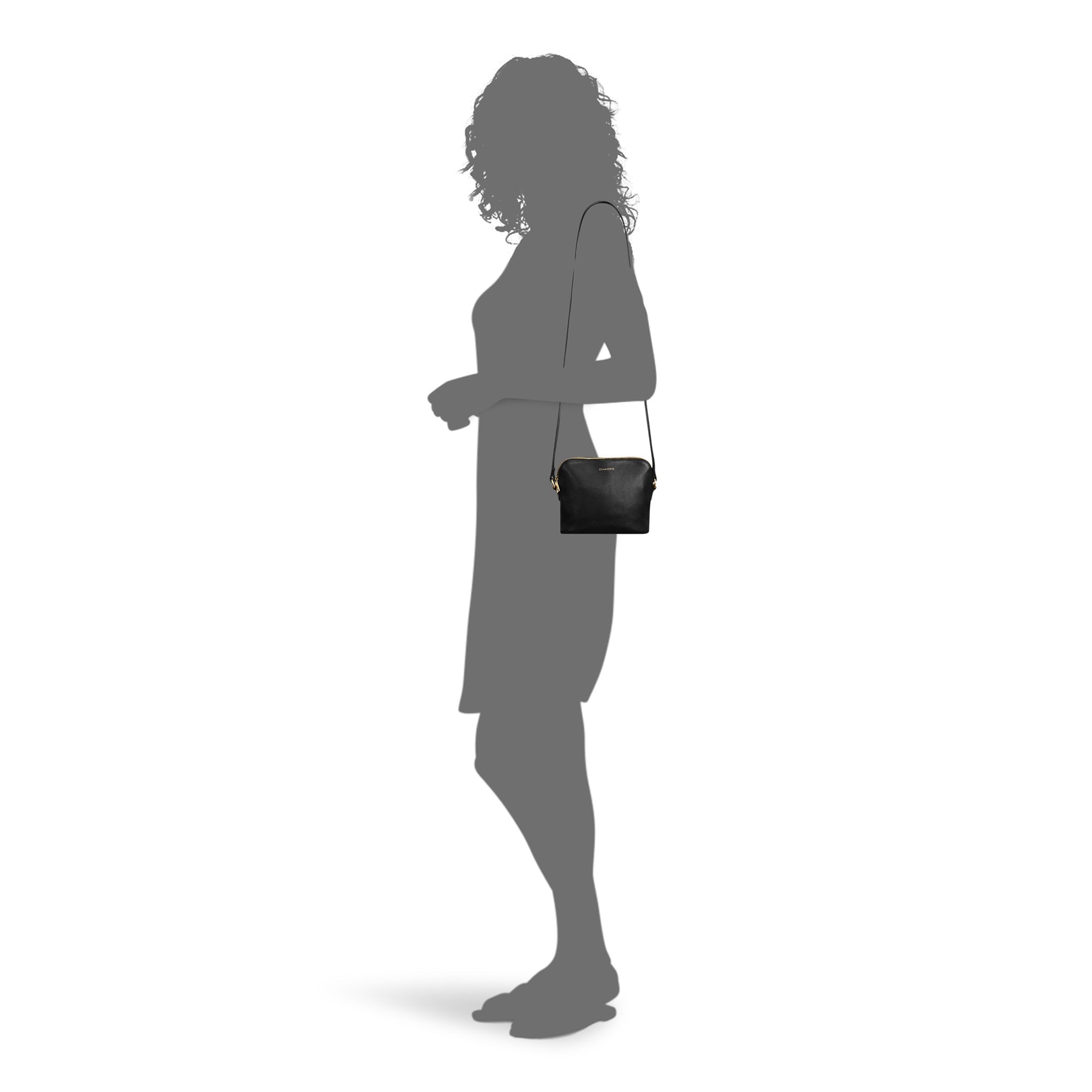 Gala / Leather Top-Zip Shoulder Bag
