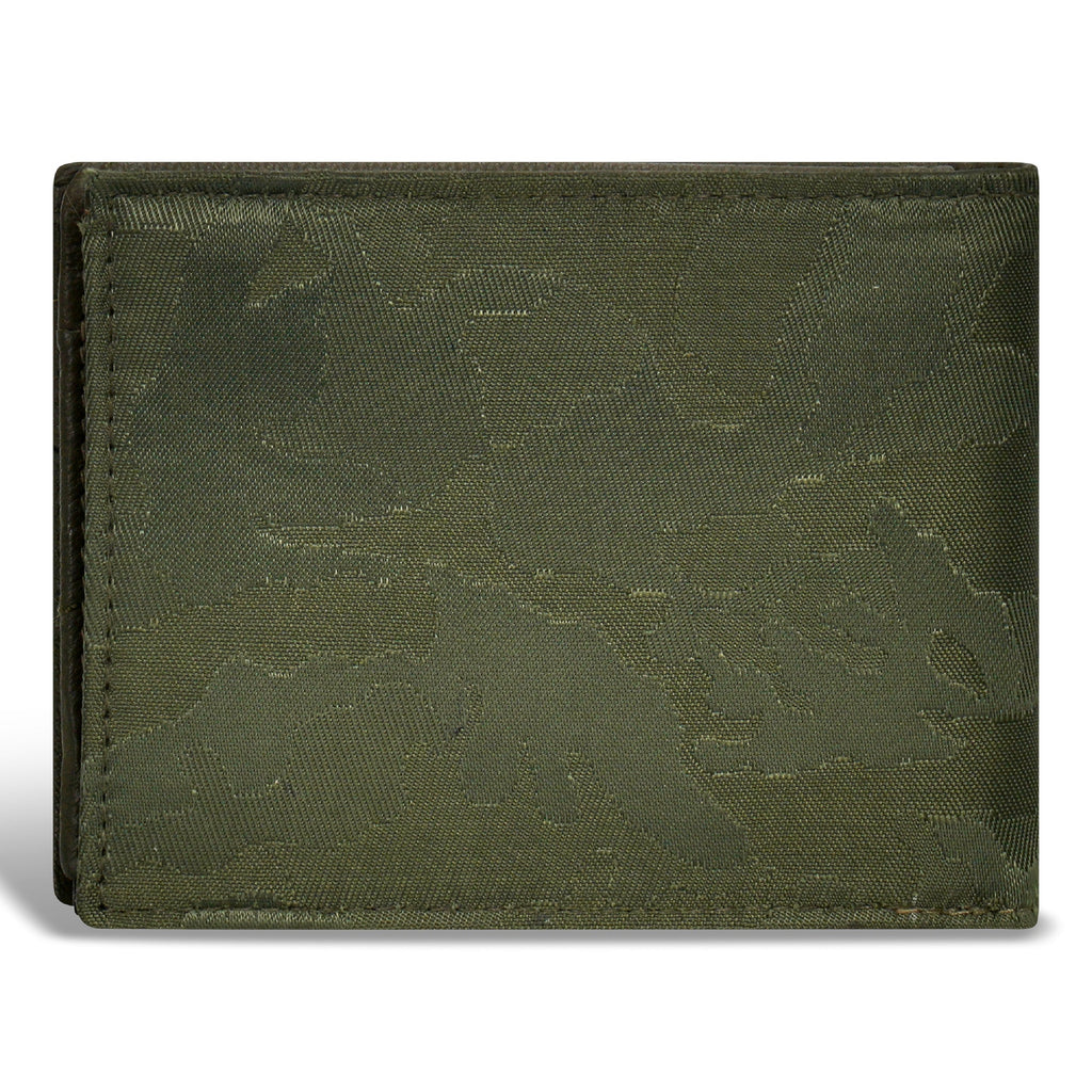 Camo / Leather Top Wing Wallet