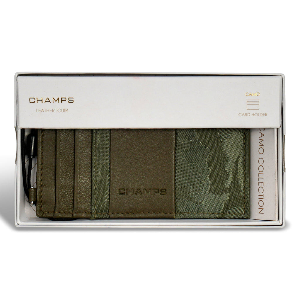 Camo / Leather Slim Cardholder