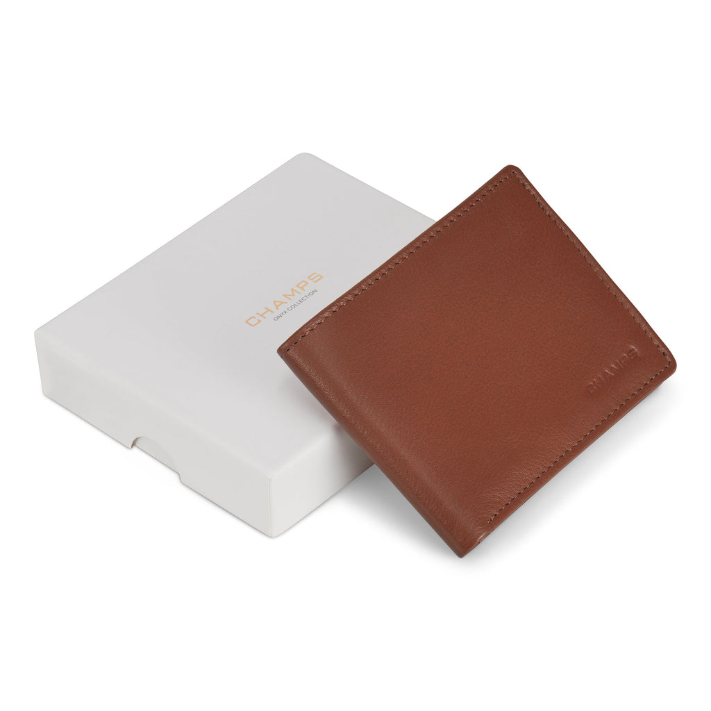 Onyx / Leather Zip Bi-Fold Wallet