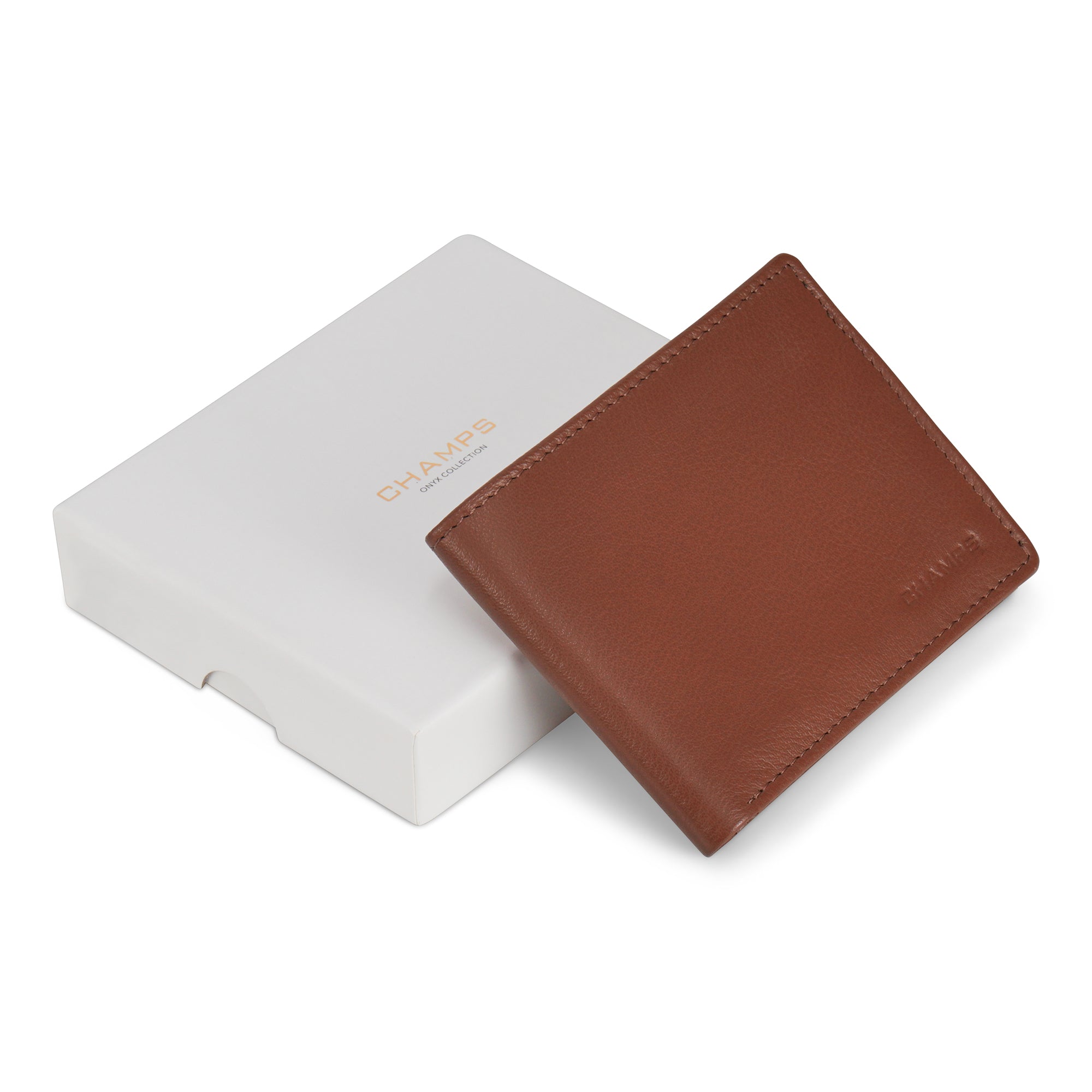 Onyx / Leather Zip Bi-Fold Wallet